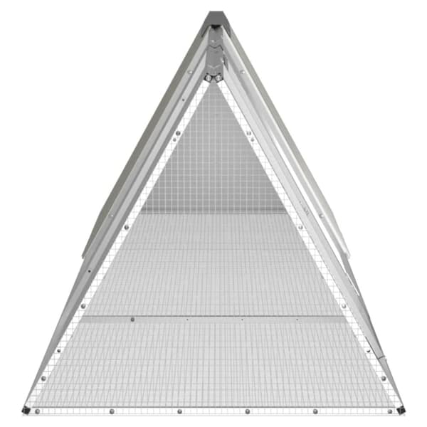 vidaXL Kanihäkki harmaa 302,5x80,5x71 cm galvanoitu teräs