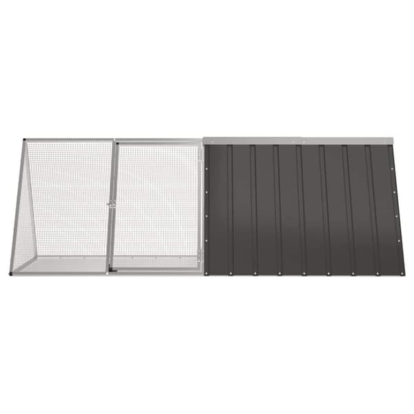 vidaXL kaninbur 201,5x80,5x71 cm galvaniseret stål antracitgrå