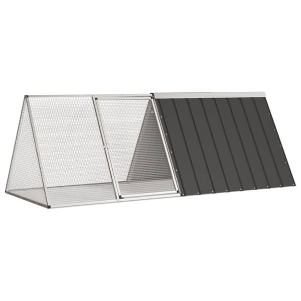 vidaXL kaninbur 201,5x80,5x71 cm galvaniseret stål antracitgrå