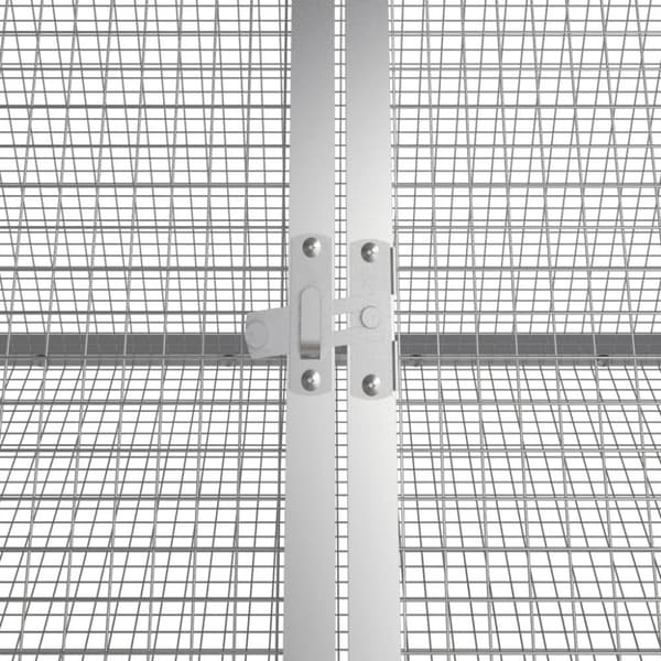 vidaXL kaninbur 403,5x80,5x71 cm galvaniseret stål antracitgrå
