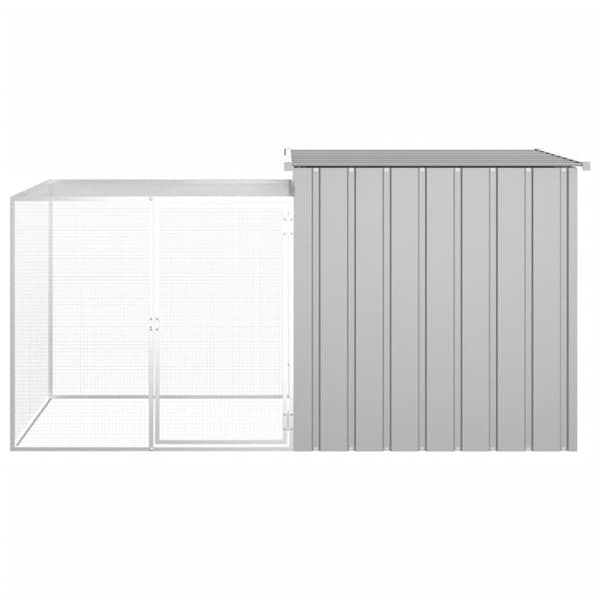 vidaXL kaninbur 200x91x100 cm galvaniseret stål grå