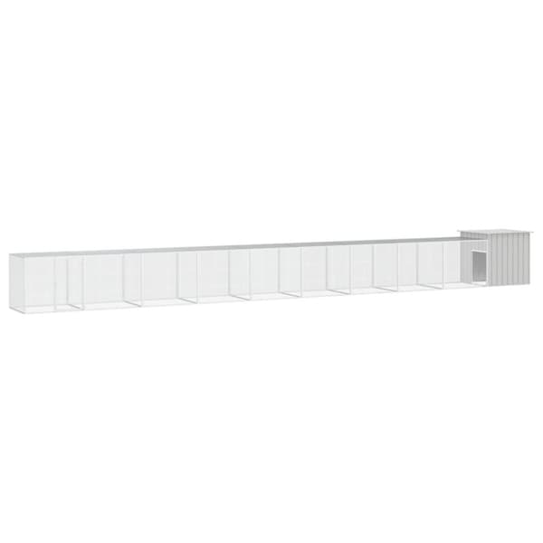 vidaXL Kyllingbur grå 1000x91x100 cm galvanisert stål