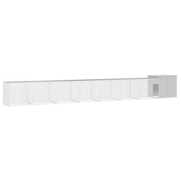 vidaXL Kyllingbur grå 800x91x100 cm galvanisert stål