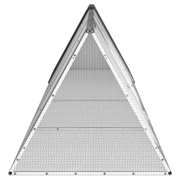 vidaXL Kaninbur antracit 403,5x80,5x71 cm galvaniserat stål