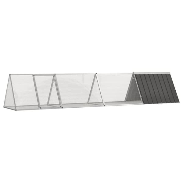 vidaXL Kaninbur antracit 403,5x80,5x71 cm galvaniserat stål
