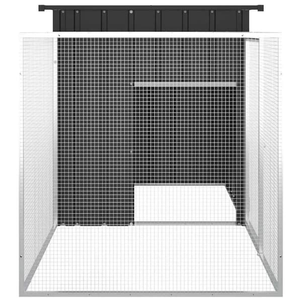 vidaXL Kyllingbur antrasitt 200x91x100 cm galvanisert stål