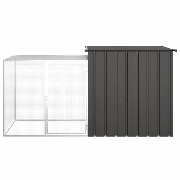vidaXL Kaninbur antracit 200x91x100 cm galvaniserat stål