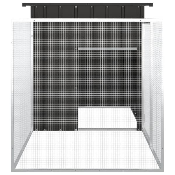 vidaXL Kaninbur antracit 200x91x100 cm galvaniserat stål