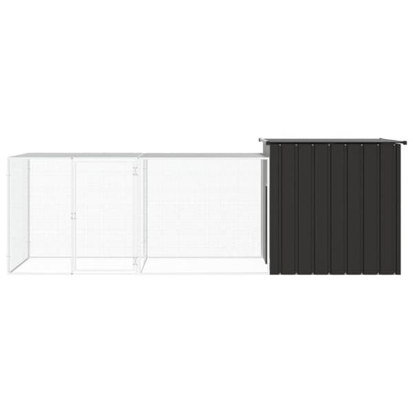 vidaXL Kyllingbur antrasitt 300x91x100 cm galvanisert stål
