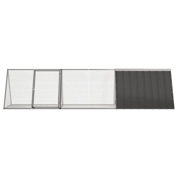 vidaXL Kaninbur antracit 302,5x80,5x71 cm galvaniserat stål