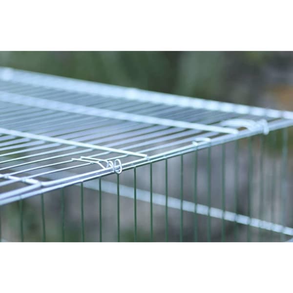 Kerbl udendørs løbegård med barriere 230x115x70 cm krom