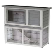 @Pet udendørs kaninbur Benji 115x48x92 cm træ grå og hvid