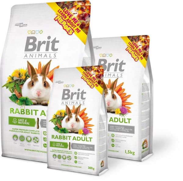BRIT Animals Rabbit Adult Complete - kaninfoder - 1,5 kg