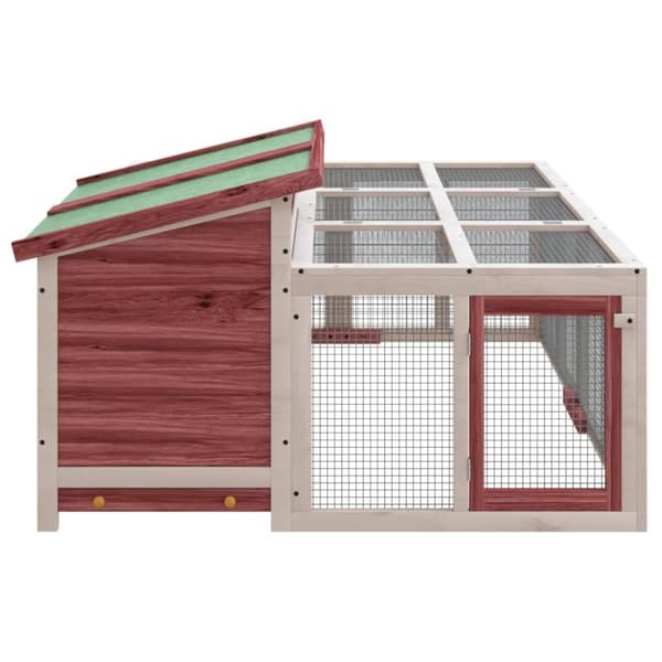 vidaXL Kaninkoppi mokka 144x123x67,5 cm täysi mänty