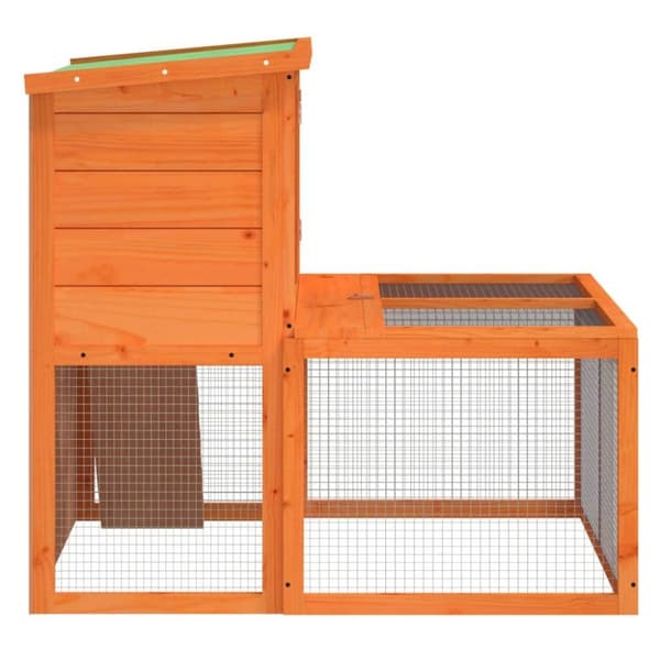 vidaXL Kaninbur brun 102x90x84,5 cm heltre furu