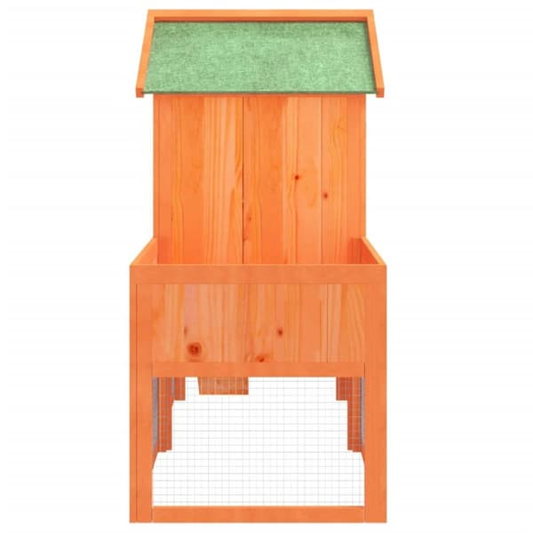 vidaXL kaninbur 170x63x113 cm massivt fyrretræ brun