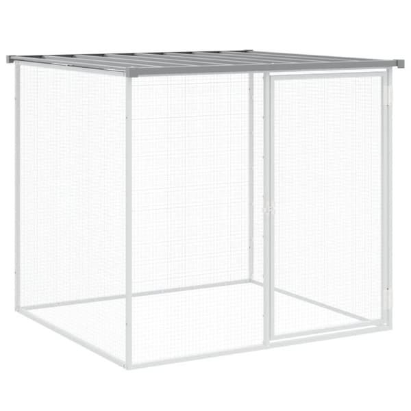 vidaXL hønsehus med tag 103x98x90 cm galvaniseret stål lysegrå