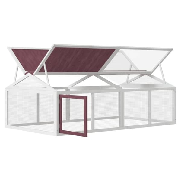 vidaXL Utomhusbur brun 200x112,5x74 cm massiv furu