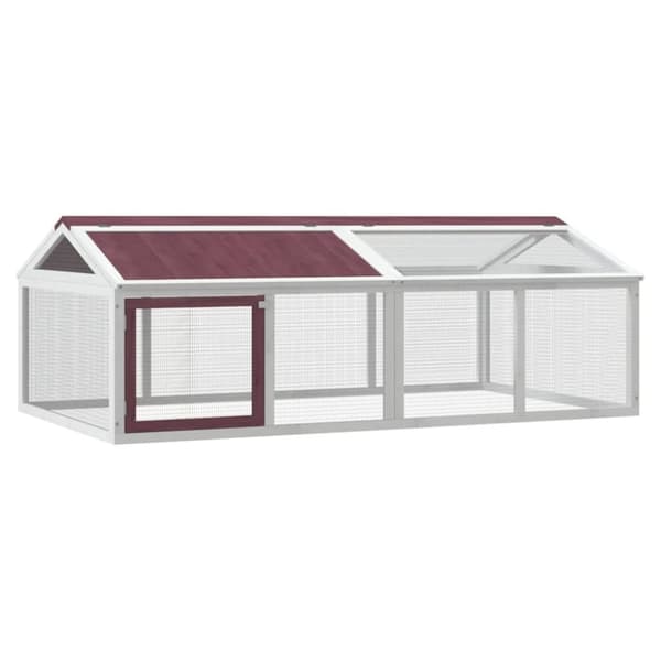 vidaXL Utomhusbur brun 200x112,5x74 cm massiv furu