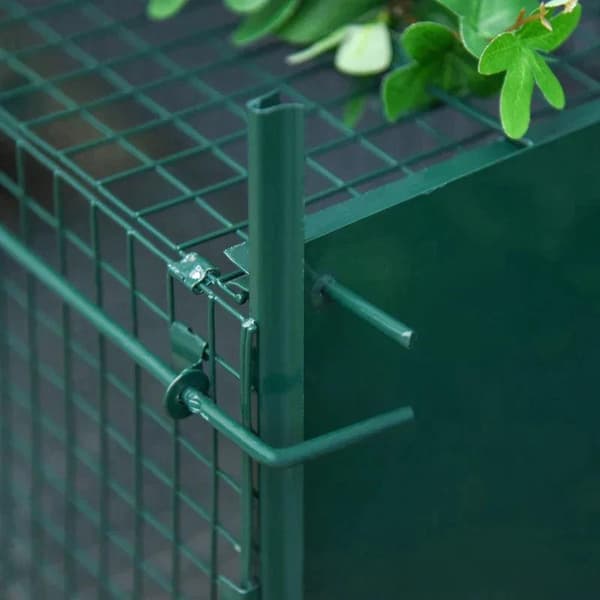 Rootz Dyrefælde - Mårfælde - Kanin kattefælde - Rottefælde - 2 indgange Håndtag - Metal - Mørkegrøn - 100 x 25 x 28 cm