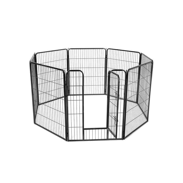 Rootz Cage - Udendørs kabinet - Kæledyrsbur - Udendørs bur - Bærbart bur - Heavy-Duty bur - Metalbur - Metal - Sort - 77 x 100 cm (B x H)