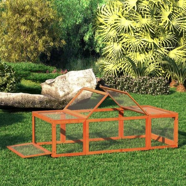 Rootz Animal Hutch - Small Animal Hutch - Small Animal Run - Kan åbnes - 180L x 90W x 48H cm