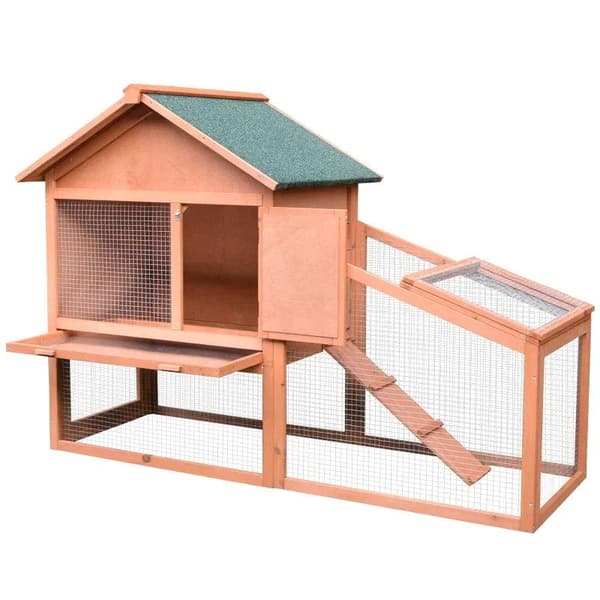 Rootz Lille Dyrebur - Kaninbur - Træhytte - Dyrebur - Dyrebur - 144 x 64,5 x 100 cm