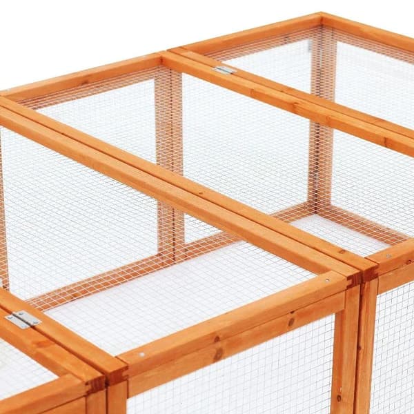 Rootz Rabbit Hutch - Utomhusinhägnad - Smådjursbur - Gran Wood - Nature - 181x100x48cm