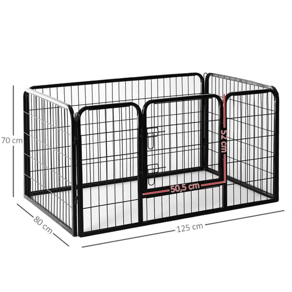 Rootz Outdoor Habitat for Bunnies / Kaniner / Hvalpe - Sort - Stål - cm x 31,5 cm x 27,6 cm
