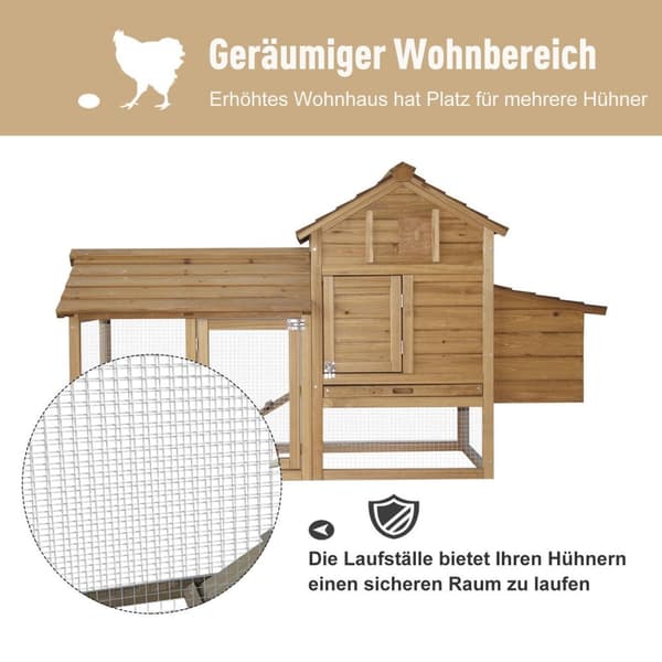 Rootz Hønsehus - Bruin - Fyrtræ - 59,25 cm x 21,25 cm x 34,25 cm