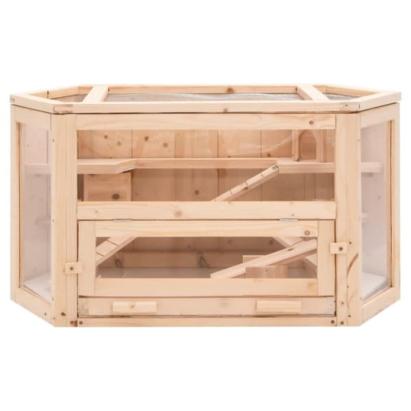 vidaXL Hamsterbur 80x40x43 cm heltre gran