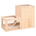 Miniatyrbilde 6 av 9: vidaXL Hamsterbur 81x40x60 cm heltre gran