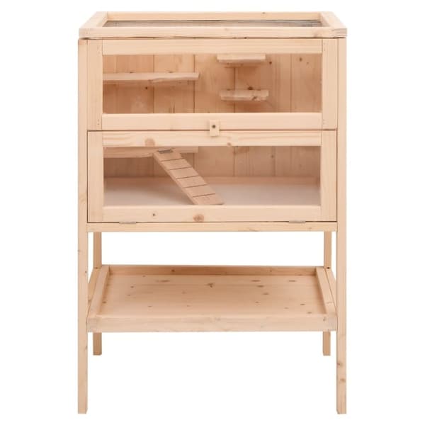 vidaXL hamsterbur 55x40x80 cm massivt fyrretræ