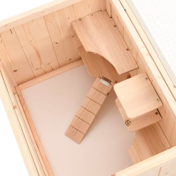 vidaXL hamsterbur 55x40x80 cm massivt fyrretræ