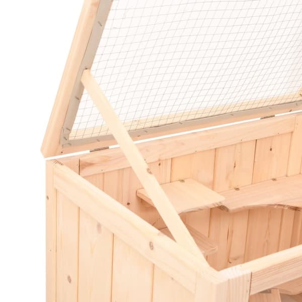 vidaXL hamsterbur 55x40x80 cm massivt fyrretræ
