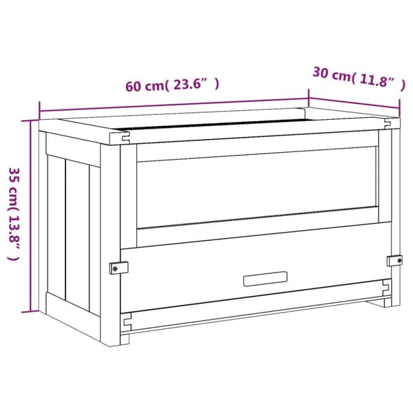 vidaXL Hamsterin häkki 60x30x35 cm täysi kuusi