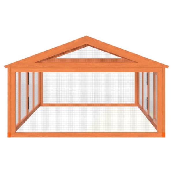 vidaXL Utomhusbur brun 200x112,5x74 cm massiv furu