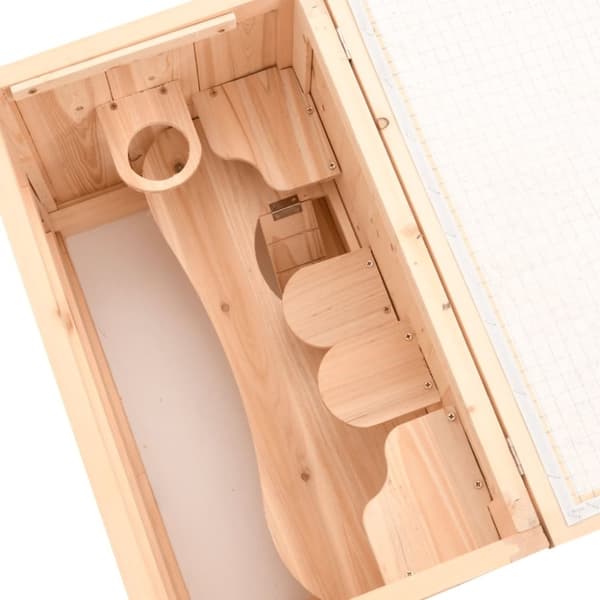 vidaXL hamsterbur 60x35,5x42 cm massivt fyrretræ