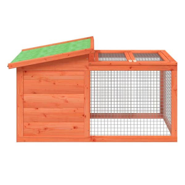 kaninbur 100,5x54x55 cm massivt fyrretræ brun