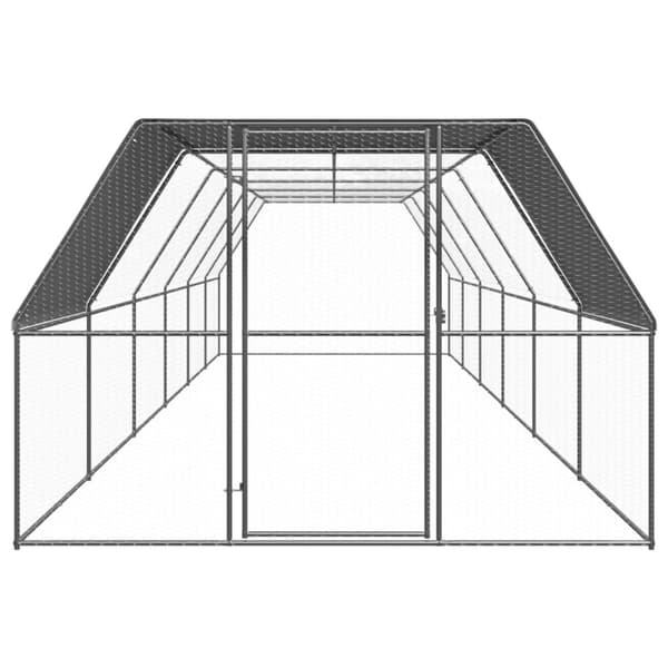 udendørs hønsegård 3x12x2 m galvaniseret stål