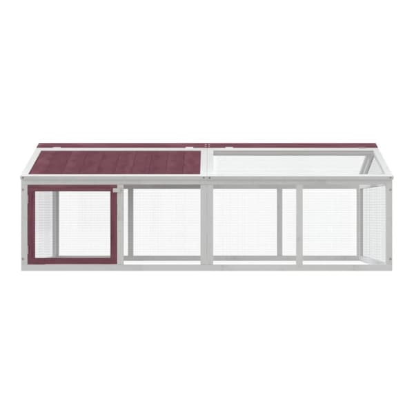løbegård 200x112,5x74 cm massivt fyrretræ mokkafarvet