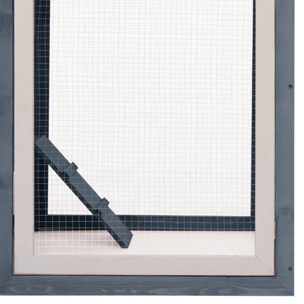 hønsehus 170x81x110 cm massivt fyrretræ og grantræ grå