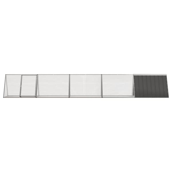 kaninbur 504,5x80,5x71 cm galvaniseret stål antracitgrå