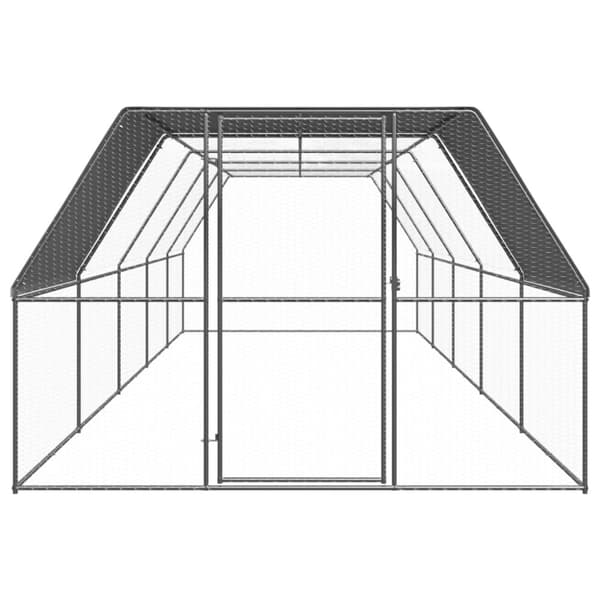 udendørs hønsegård 3x10x2 m galvaniseret stål