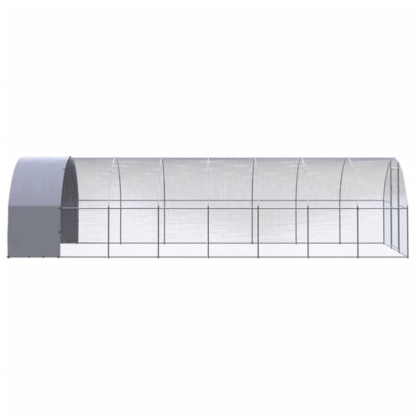 hønsehus 3x8x2 m galvaniseret stål