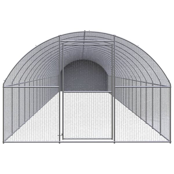 Hönsbur för utomhusbruk 3x20x2 m galvaniserat stål