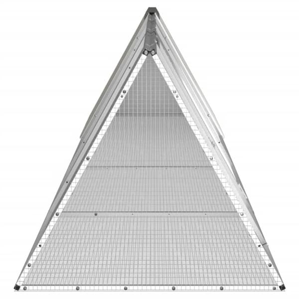kaninbur 403,5x80,5x71 cm galvaniseret stål grå