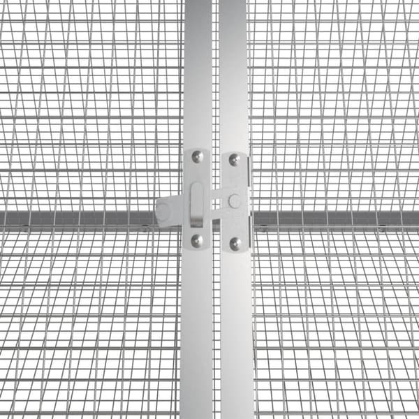 kaninbur 403,5x80,5x71 cm galvaniseret stål grå