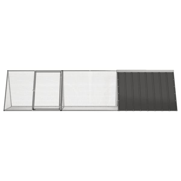 kaninbur 302,5x80,5x71 cm galvaniseret stål antracitgrå
