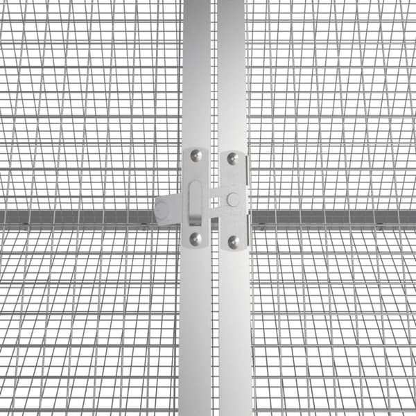 kaninbur 302,5x80,5x71 cm galvaniseret stål antracitgrå